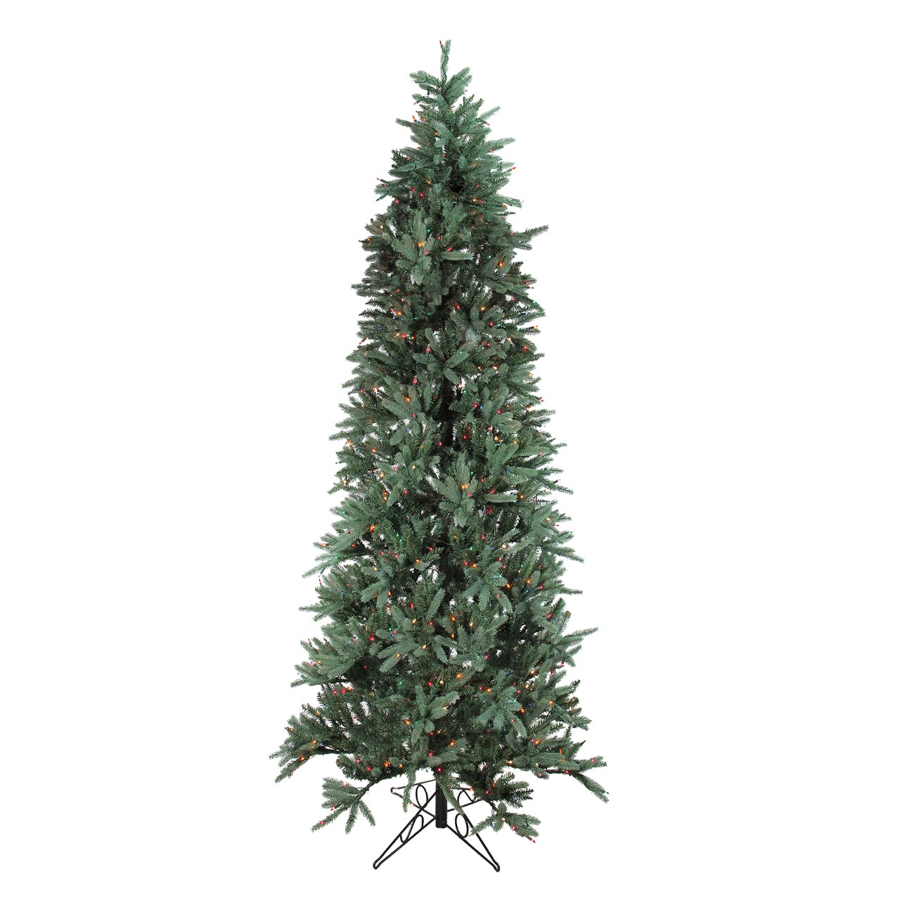 Santa's Own 9' Pre-Lit Slim Fresh Cut Carolina Frasier Artificial Christmas Tree - Multi-Color Lights